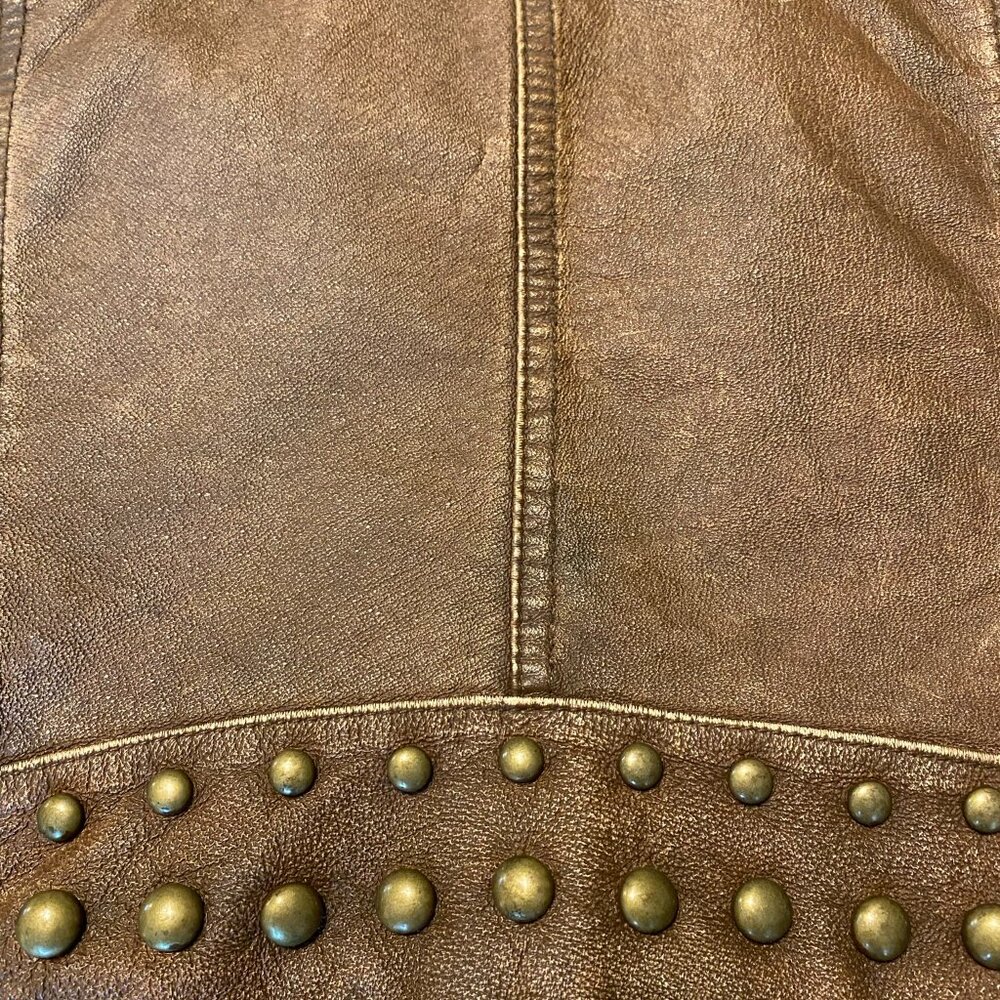 Wilsons Leather Crop Studded Leather Jacket - Picture 11 of 15